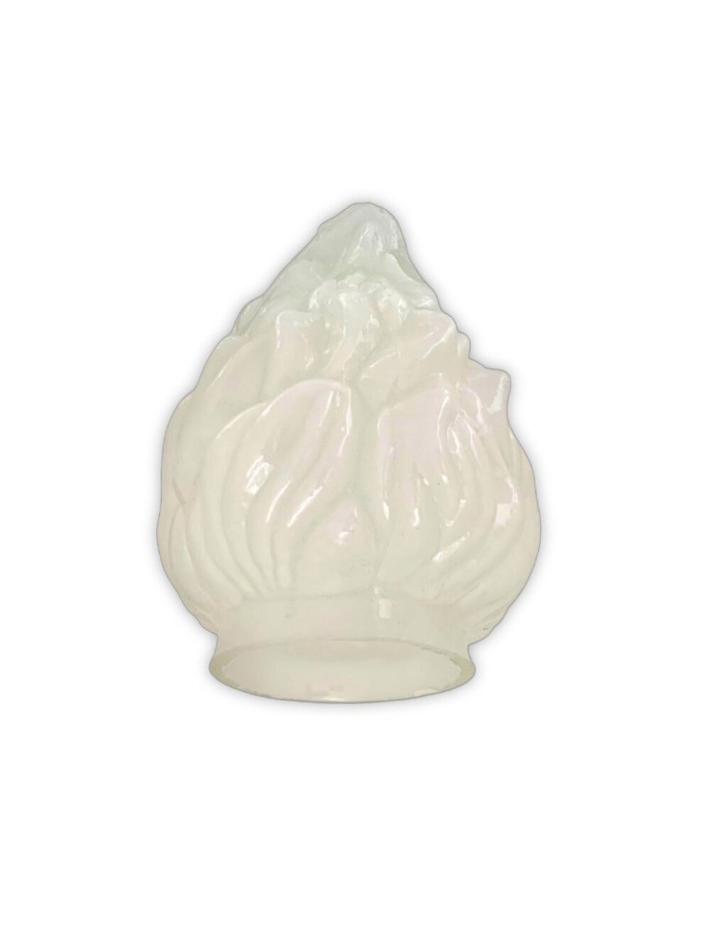 Vintage Frosted Glass Lamp Torch Flame Design Shade Light Cover